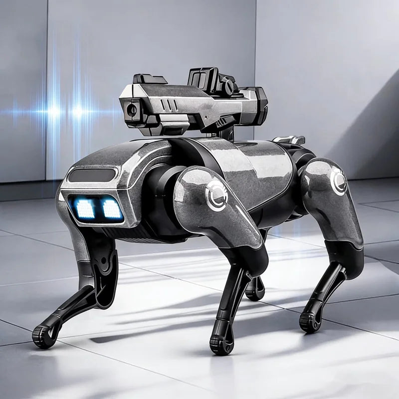 New Alloy Four Legged Intelligent Robot Wolf Model