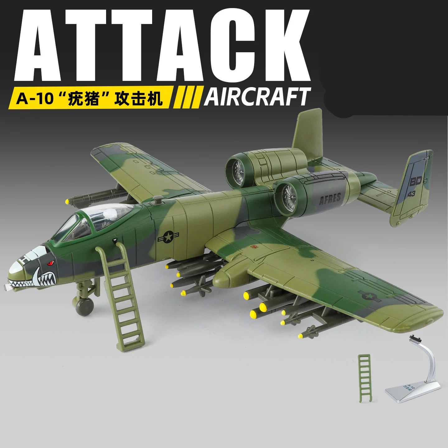 1:72 A-10 Warthog Strategic Bomber Fighter Battle