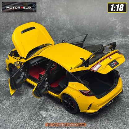 MOTORHELIX 1/18 Honda Civic Type R FL5  Die-casting  automotive model  collection  static display piece  holiday gift