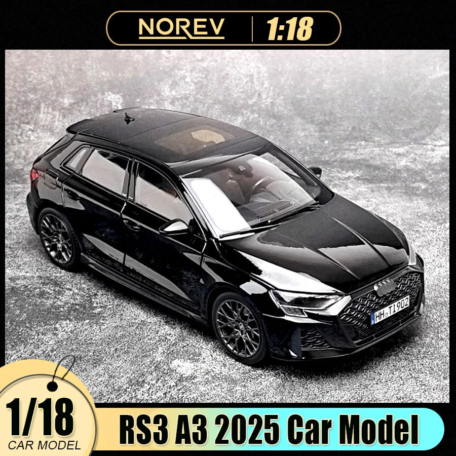 1:18 Audi RS3 2025 Black A3