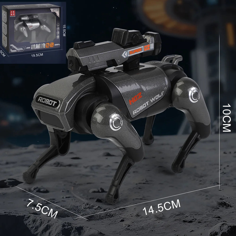 New Alloy Four Legged Intelligent Robot Wolf Model