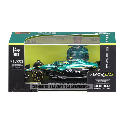 1:43 F1 2025 Aston Martin AMR25 14# Fernando Alonso 18# Lance Stroll