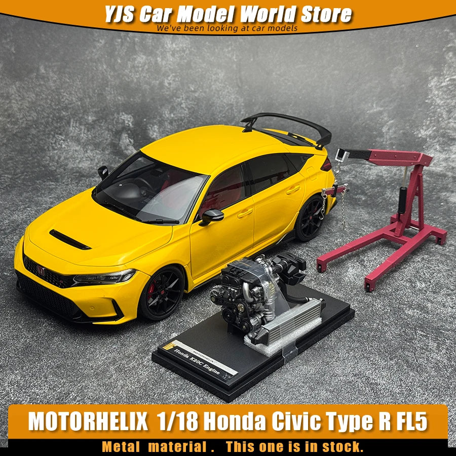 MOTORHELIX 1/18 Honda Civic Type R FL5  Die-casting  automotive model  collection  static display piece  holiday gift