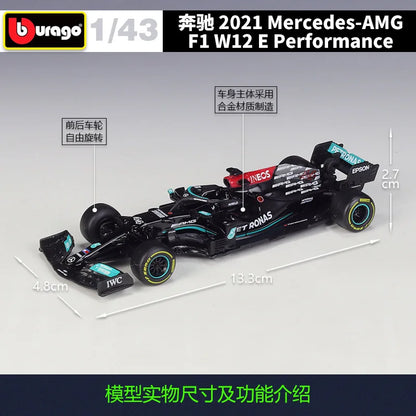 1:43 2021 F1 Mercedes-AMG W12 44# Lewis Hamilton 77#