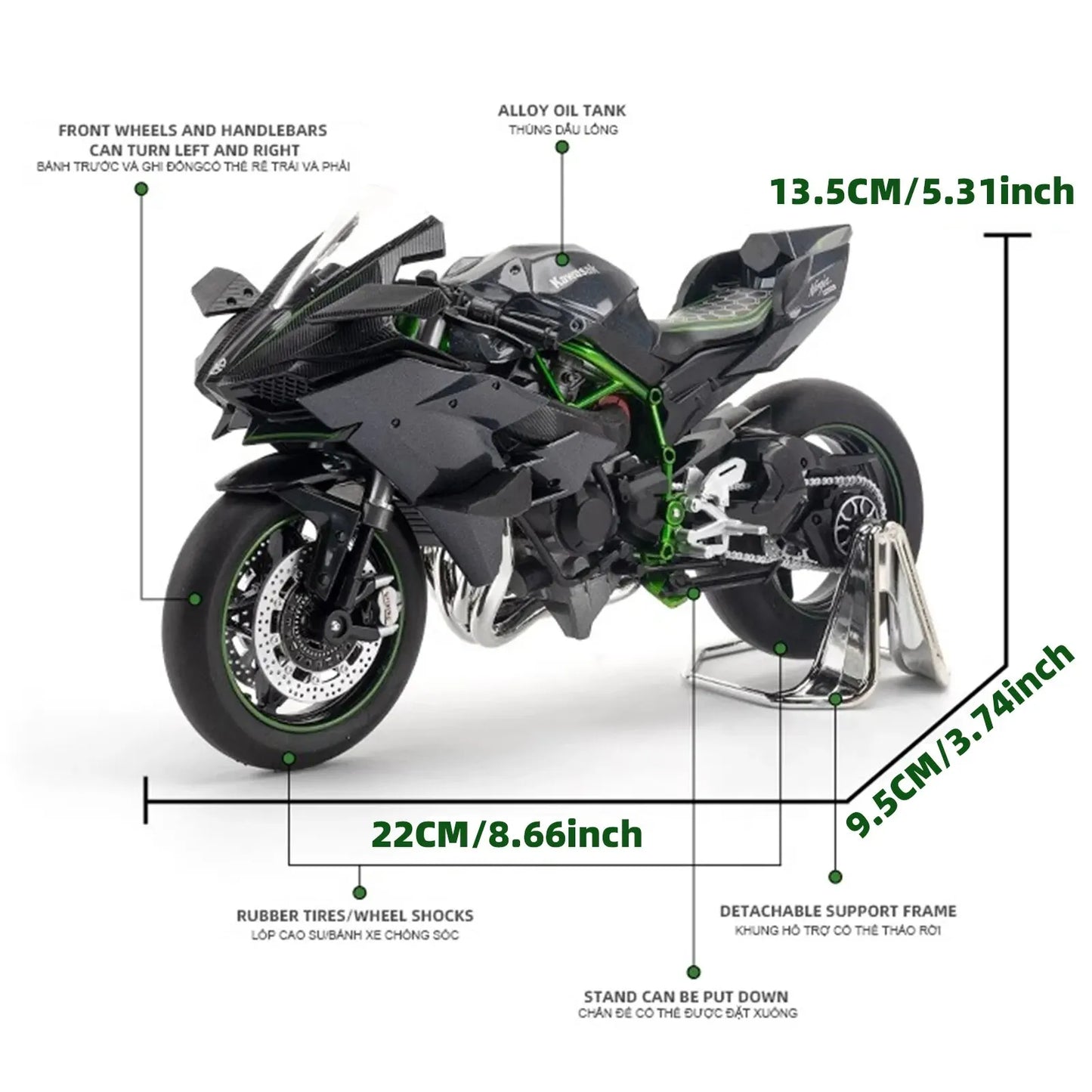 1:9 Kawasaki Ninja H2R