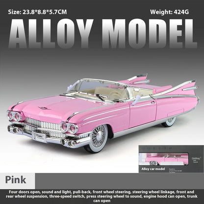 1:24 retro luxury convertible sports car