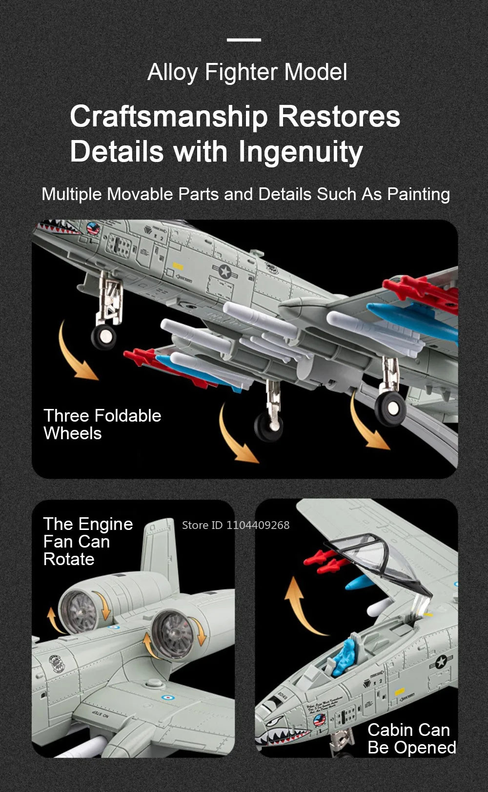 1:32 F-14 Tomcat‌ A-10 Thunderbolt II‌ Fighter