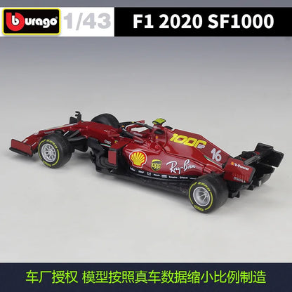 1:43 Ferrari F1 Car 2020 Season Sf1000 Race Car Team 1000th Anniversary
