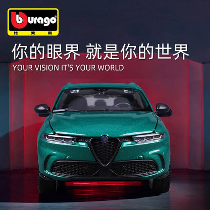 Bburago1:24 Alfa Romeo Tonale Static Simulation Alloy Car Model Toy Collection Display Piece Gift