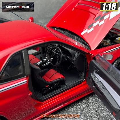 MOTORHELIX  1:18 scale new  Skyline R34 CUSTOMIZED VERSION car model static display festive gift collection