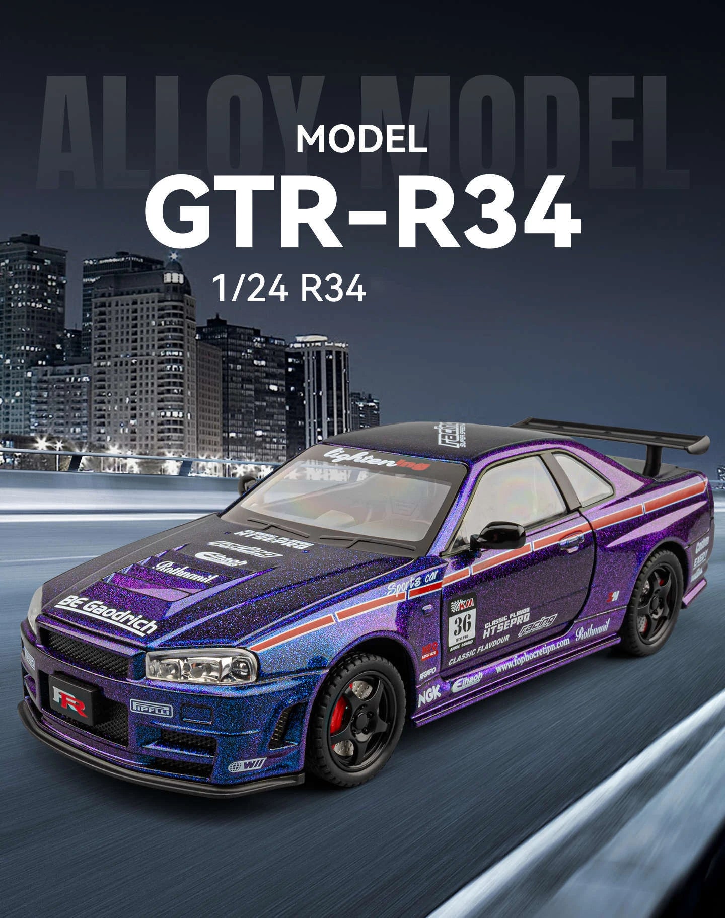 1:24 Ares Silvia Skyline GTR R34