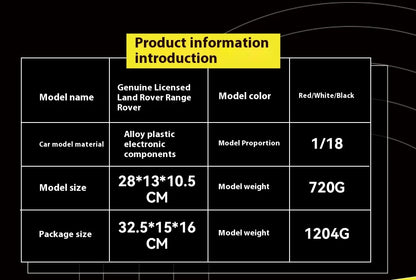 1:18 Land Rover Range Rover SUV