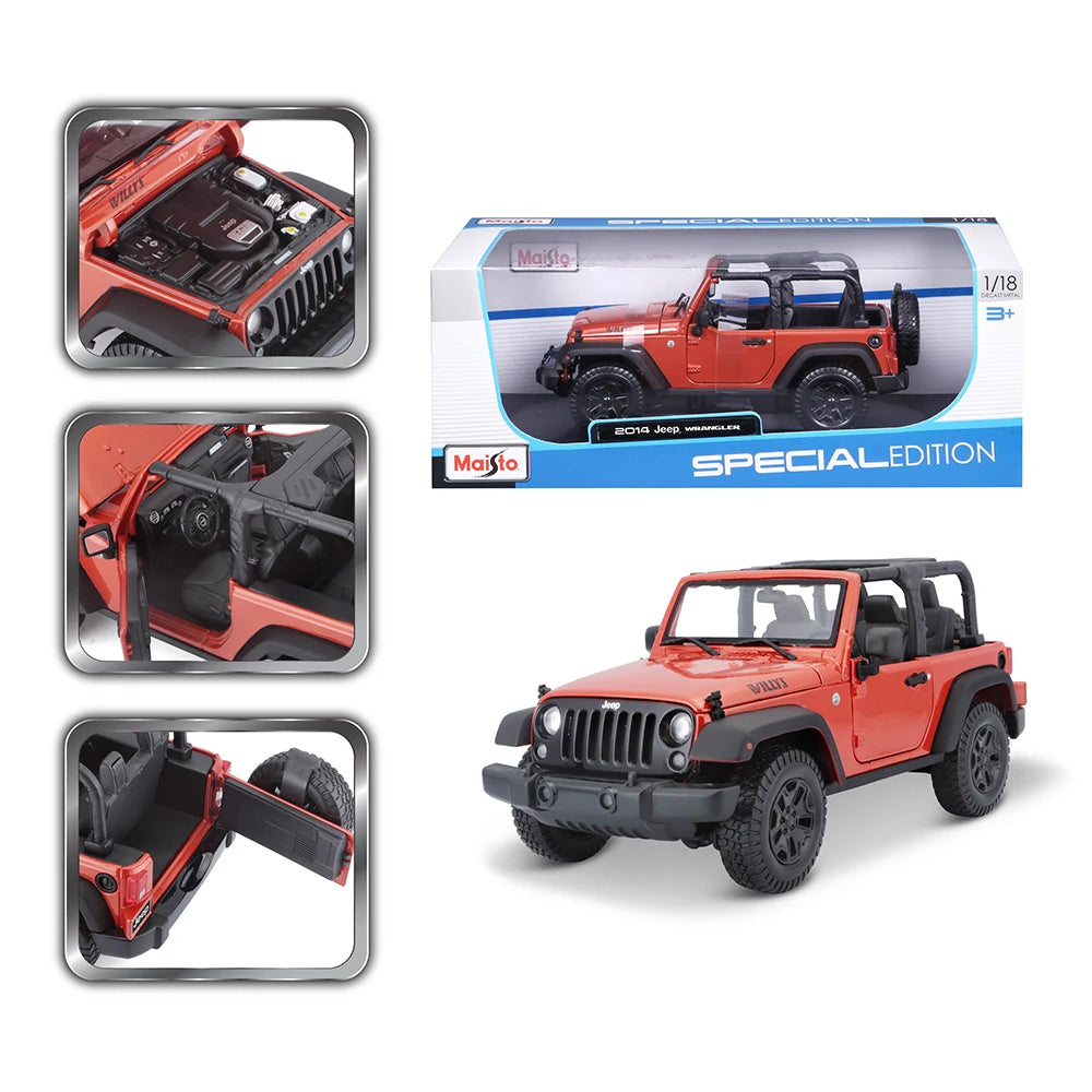 Maisto 1:18 2014 JEEP Wrangler alloy car model crafts decoration collection toy tools gift models Multiple styles