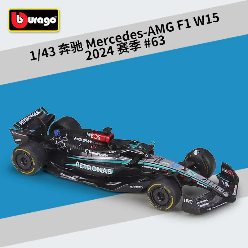 1:43 F1 Mercedes AMG Team 2024 #44 #63 Season W15