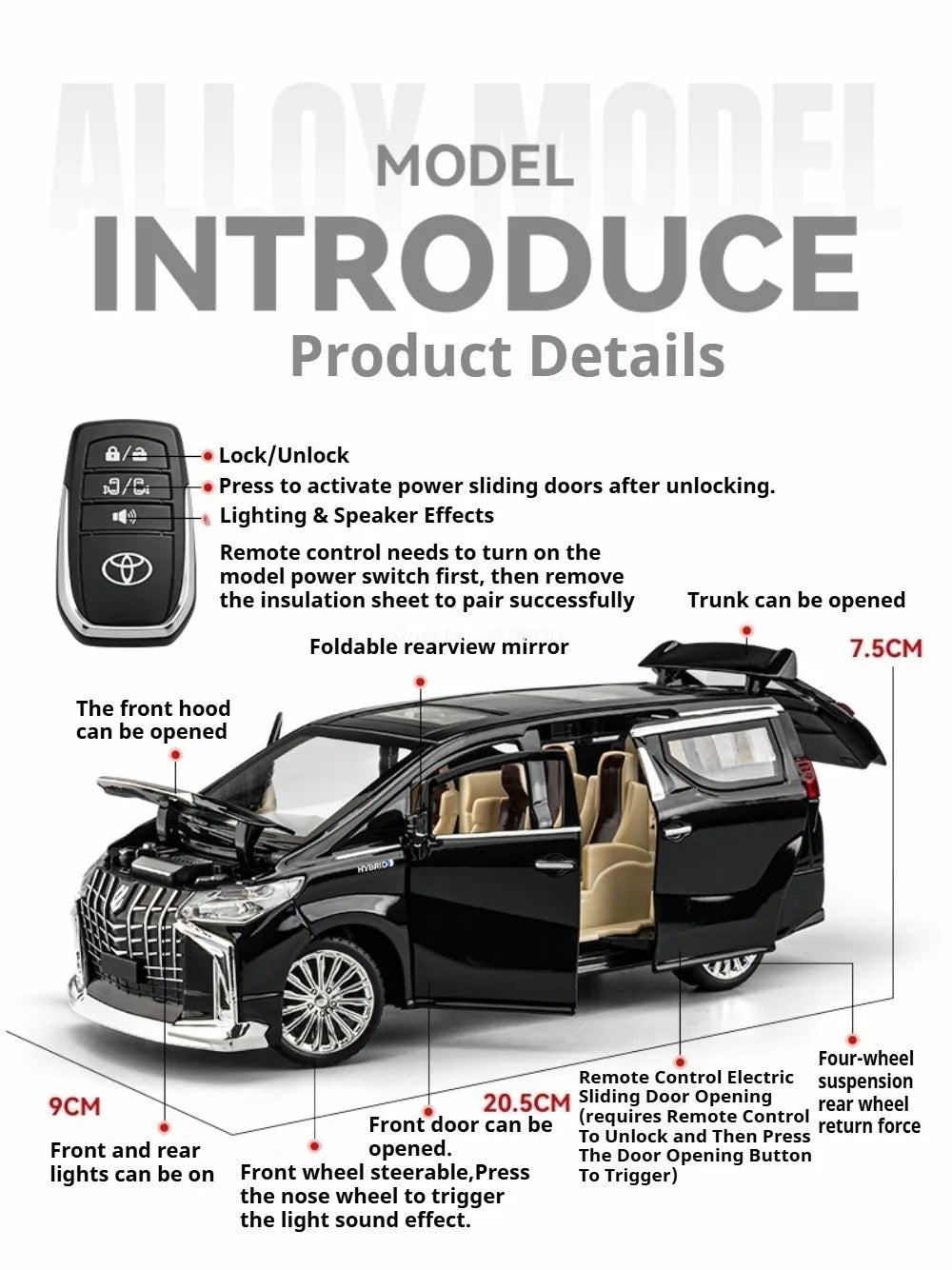 1:24 Lexus LM300H Key Control