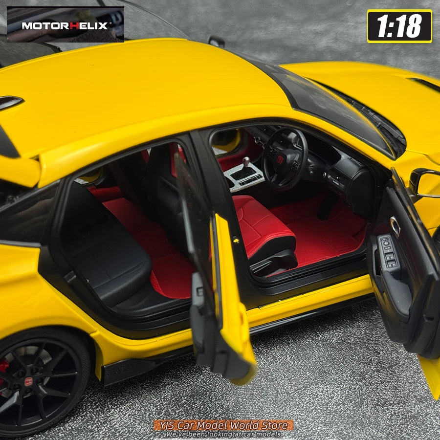 MOTORHELIX 1/18 Honda Civic Type R FL5  Die-casting  automotive model  collection  static display piece  holiday gift