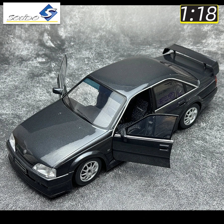 Solido 1/18 OPEL Racing 66# OPEL OMEGA 500 BLACK 1990 Orange metal static decoration holiday gift collection