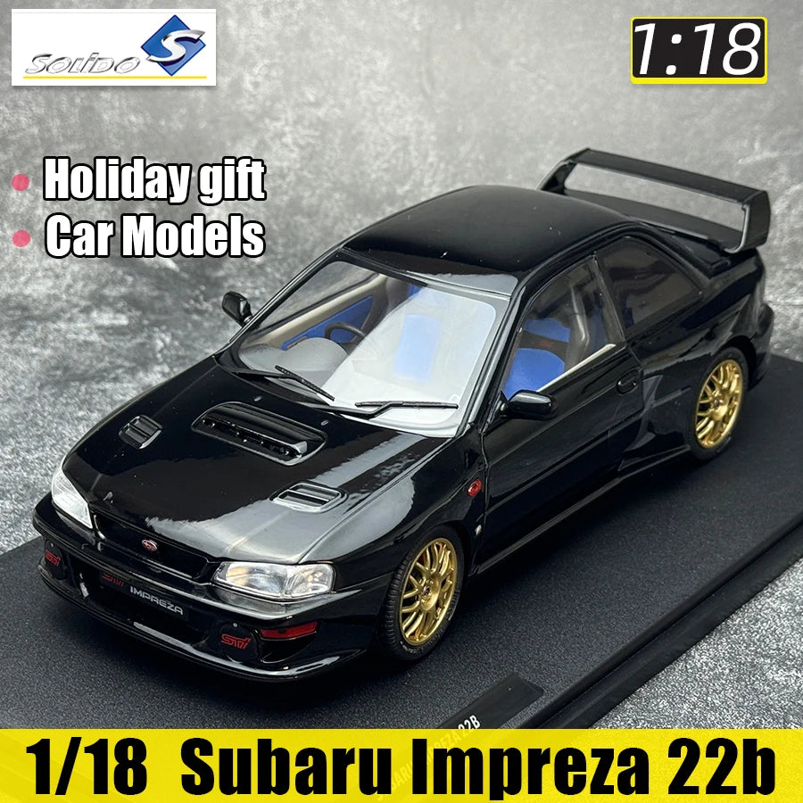 Solido 1/18 Subaru Impreza 22b Sports car Metal car model static decoration holiday gift collection