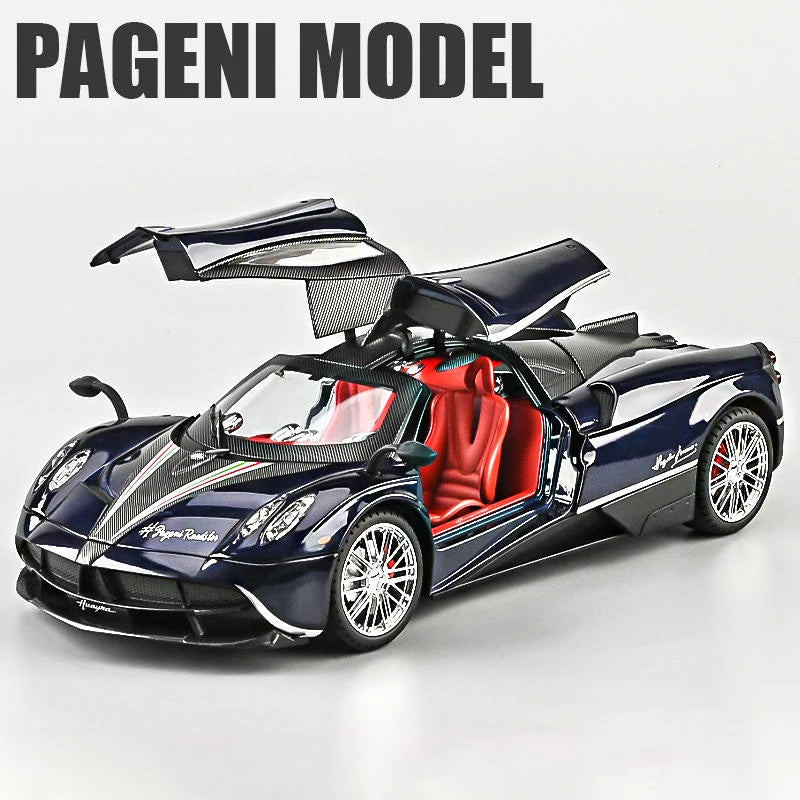 New 1:18 Pagani Huayra Dinastia Supercar Alloy Diecasts & Toy Vehicles Metal Toy Car Model Sound and light Collection Kids Toy