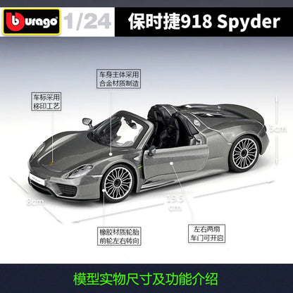 1:24 Porsche 918 Convertible Imitation