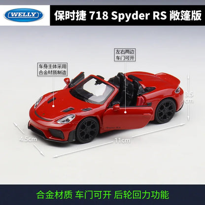 1:36 Porsche 718 Spyder Rs Convertible