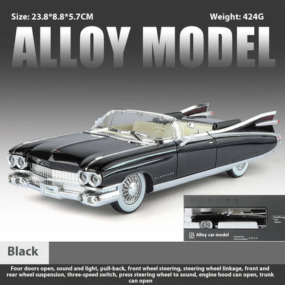 1:24 retro luxury convertible sports car