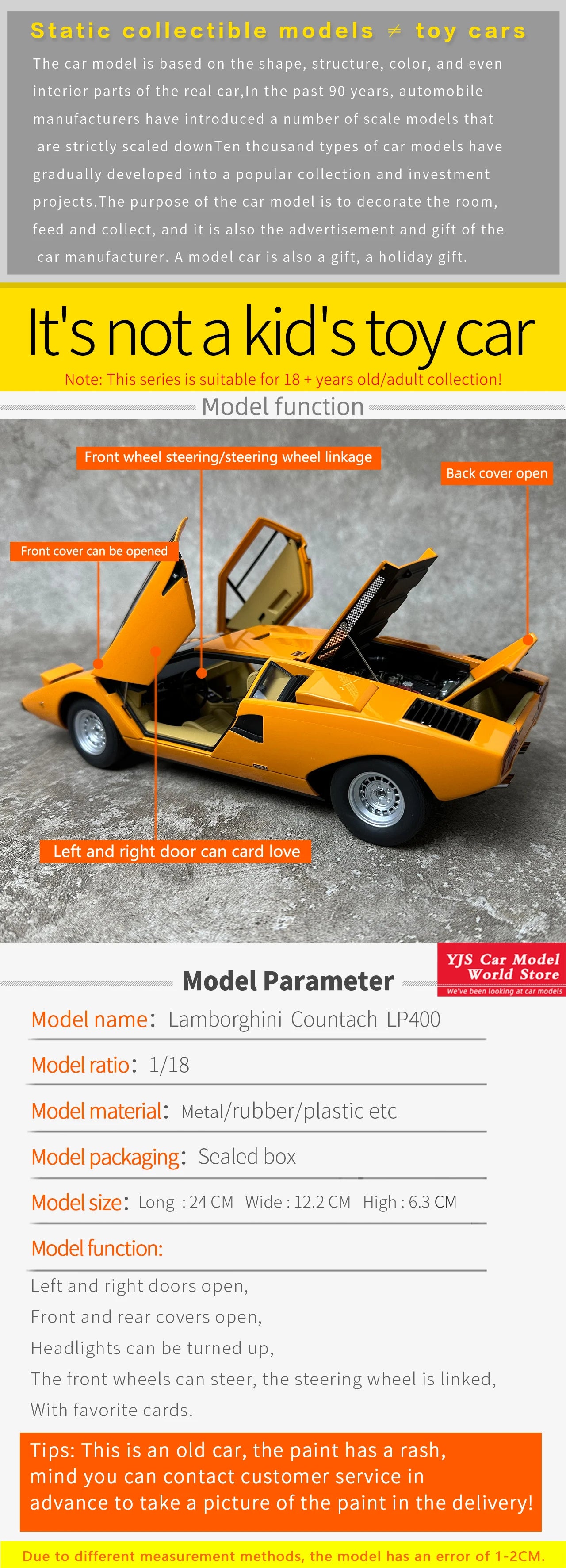 1:18 Lamborghini Countach LP400