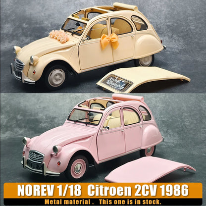 NOREV 1/18 Scale   Citroen 2CV 1986  Static Car Model Diecast Model Ornament Holiday Gift Collection