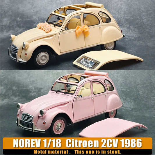 NOREV 1/18 Scale   Citroen 2CV 1986  Static Car Model Diecast Model Ornament Holiday Gift Collection