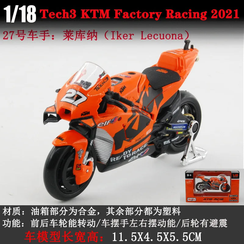 1:18 2022 Yamaha Factory Racing Team #21 Morbidelli #20