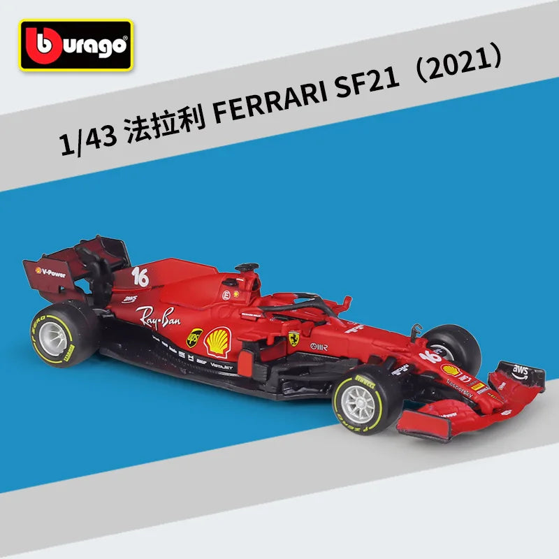 1:43 F1 Racing 2021 Season Ferrari Team Sf21 #16 #55
