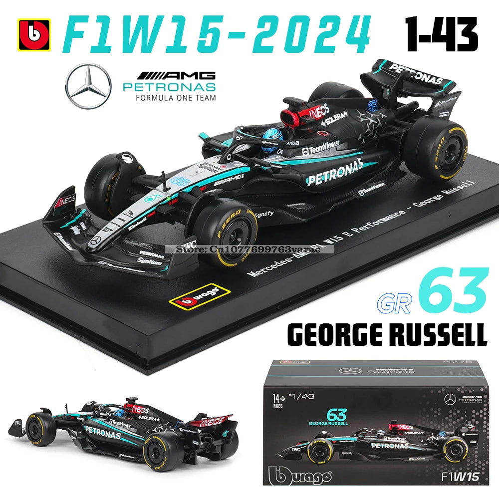 1:43 Mercedes-AMG Petronas F1 Team W15 2024 #44 Hamilton #63