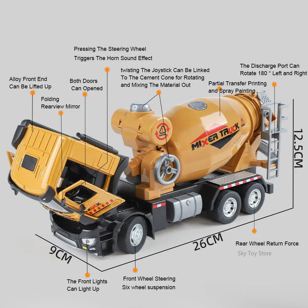 1:24 Crane Mixer Truck