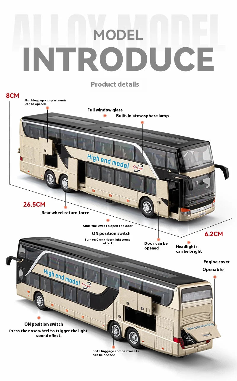 1:30 Business Long-distance Double-decker Bus