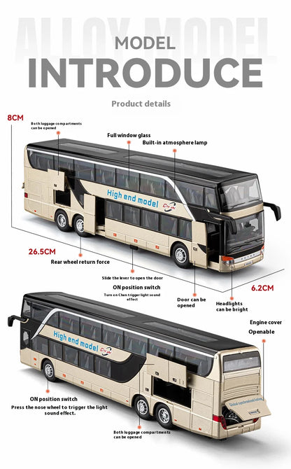 1:30 Business Long-distance Double-decker Bus