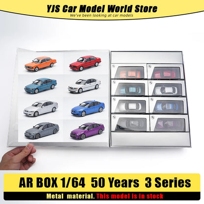 1:64 50 Years 7 GENERATIONS 3 Series 8 sets of car model static ornaments collection