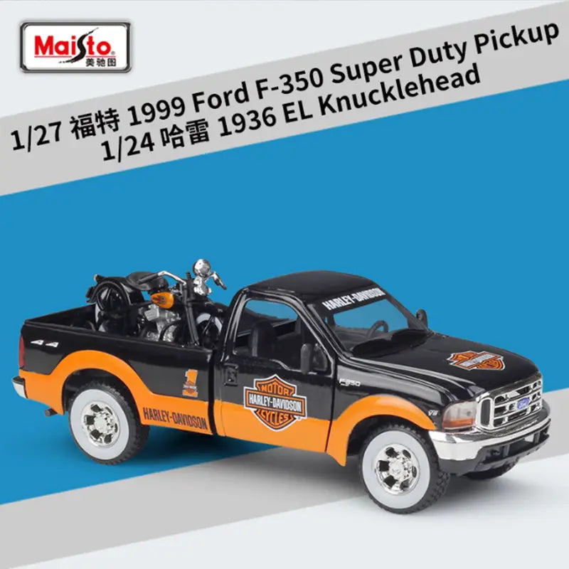1:24 Ford F1 F350 Chevrolet 3100 Pickup + Motorcycle