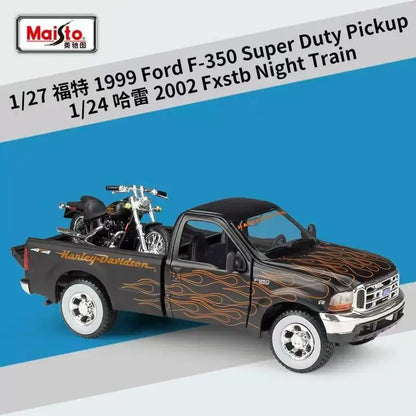 1:27 1999 Ford F-350 Super Duty Pickup+ 2002 Fxstb Night Train