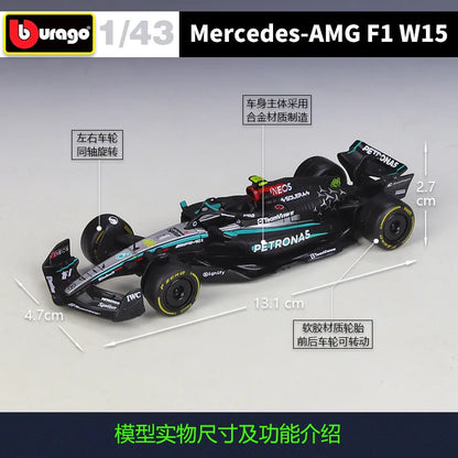 1:43 F1 Mercedes AMG Team 2024 #44 #63 Season W15