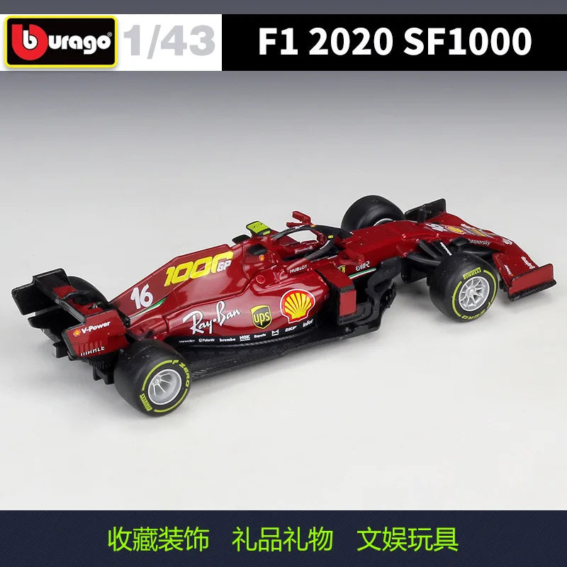 1:43 Ferrari F1 Car 2020 Season Sf1000 Race Car Team 1000th Anniversary