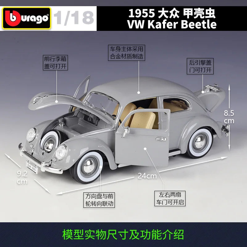1:18 1955 Volkswagen VW Kafer Beetle