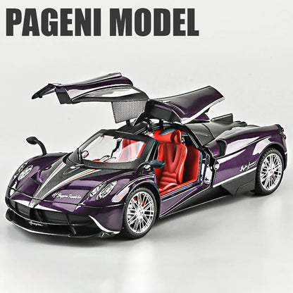 New 1:18 Pagani Huayra Dinastia Supercar Alloy Diecasts & Toy Vehicles Metal Toy Car Model Sound and light Collection Kids Toy