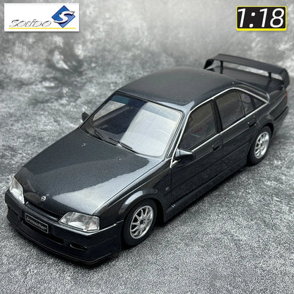 Solido 1/18 OPEL Racing 66# OPEL OMEGA 500 BLACK 1990 Orange metal static decoration holiday gift collection