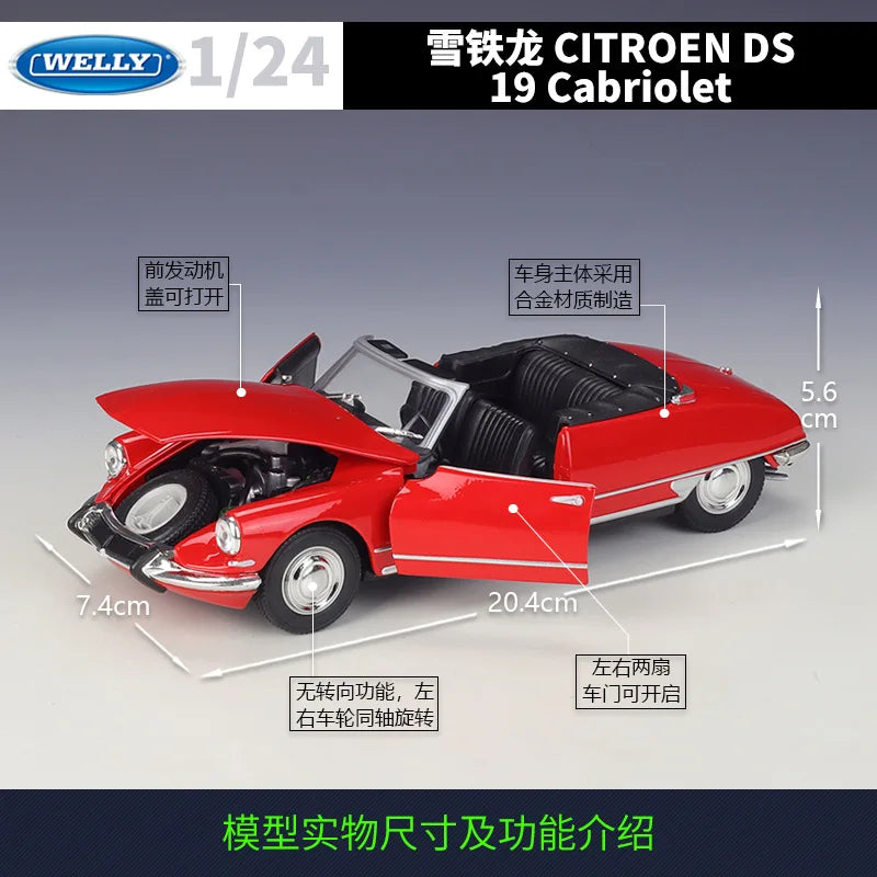 1:24 Citroen Ds 19 Cabriolet Convertible
