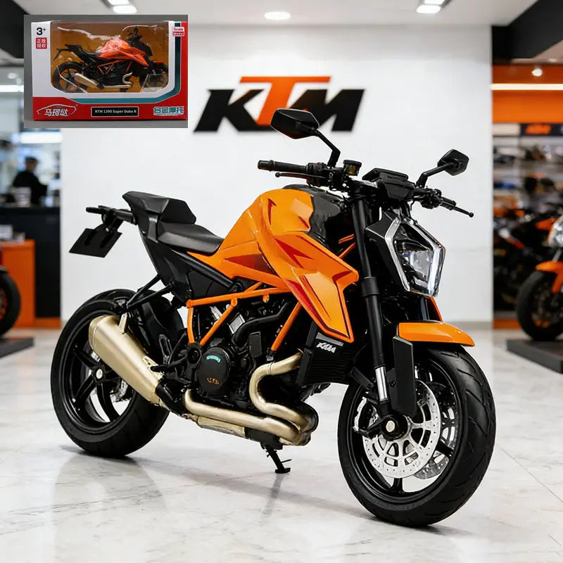 1:12 KTM 1390 Super Duke R Alloy Track Racing Motorcycle Model Diecast Street Cross-country Sports Motorcycle Model Kid Toy Gift