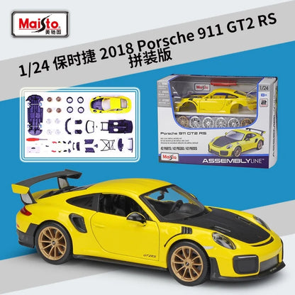 1:24 Porsche 911 GT3 RS  Chevrolet 454 Pick-up Assembled simulation