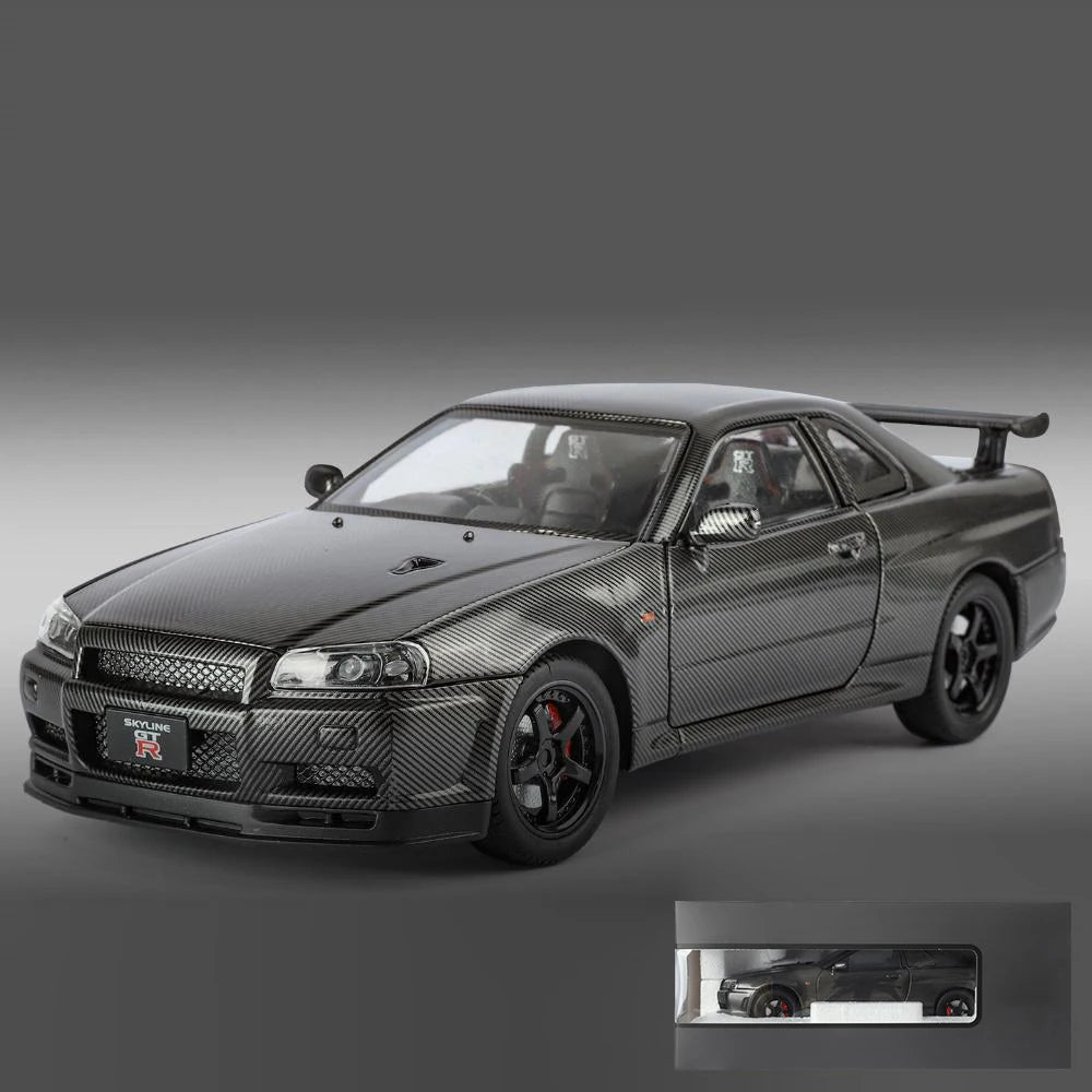 Carbon Gt R R34 1:24 Nissan GTR R34 Skyline Carbon Fiber – minigara.com