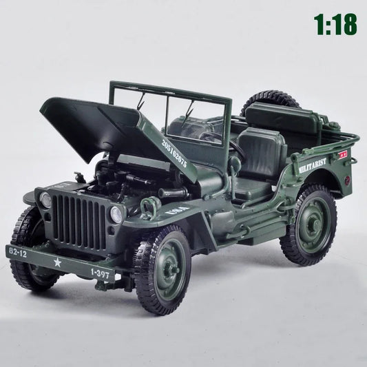 1:18 JEEP Tactical Militar Old World War II Willis GP