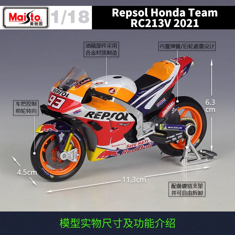 1:18 Repsol Honda Team Rc213v 2021 #93 #44
