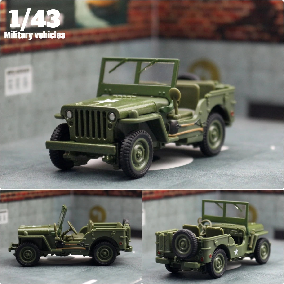 1:43 Jeep Willy Military Army